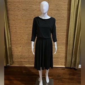 Grey White House Black Market Mid Length Dress